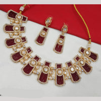 NAFJ Gold Plated Crystal And Austrian Beads Necklace Set