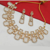 NAFJ Gold Plated Crystal And Austrian Beads Necklace Set