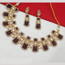 NAFJ Gold Plated Crystal And Austrian Beads Necklace Set