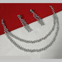 NAFJ Silver Plated Austrian Stone Necklace Set 