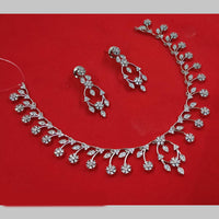 NAFJ Silver Plated Austrian Stone Necklace Set 