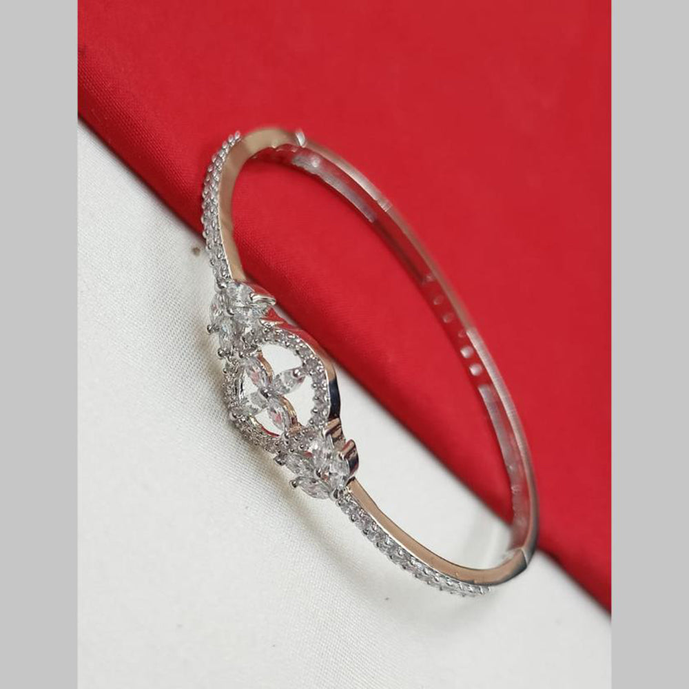 NAFJ Silver Plated Austrian Stone Openable Bracelet