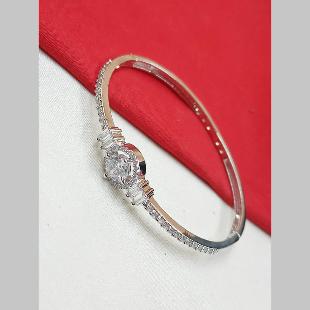 NAFJ Silver Plated Austrian Stone Openable Bracelet