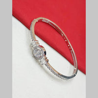 NAFJ Silver Plated Austrian Stone Openable Bracelet 