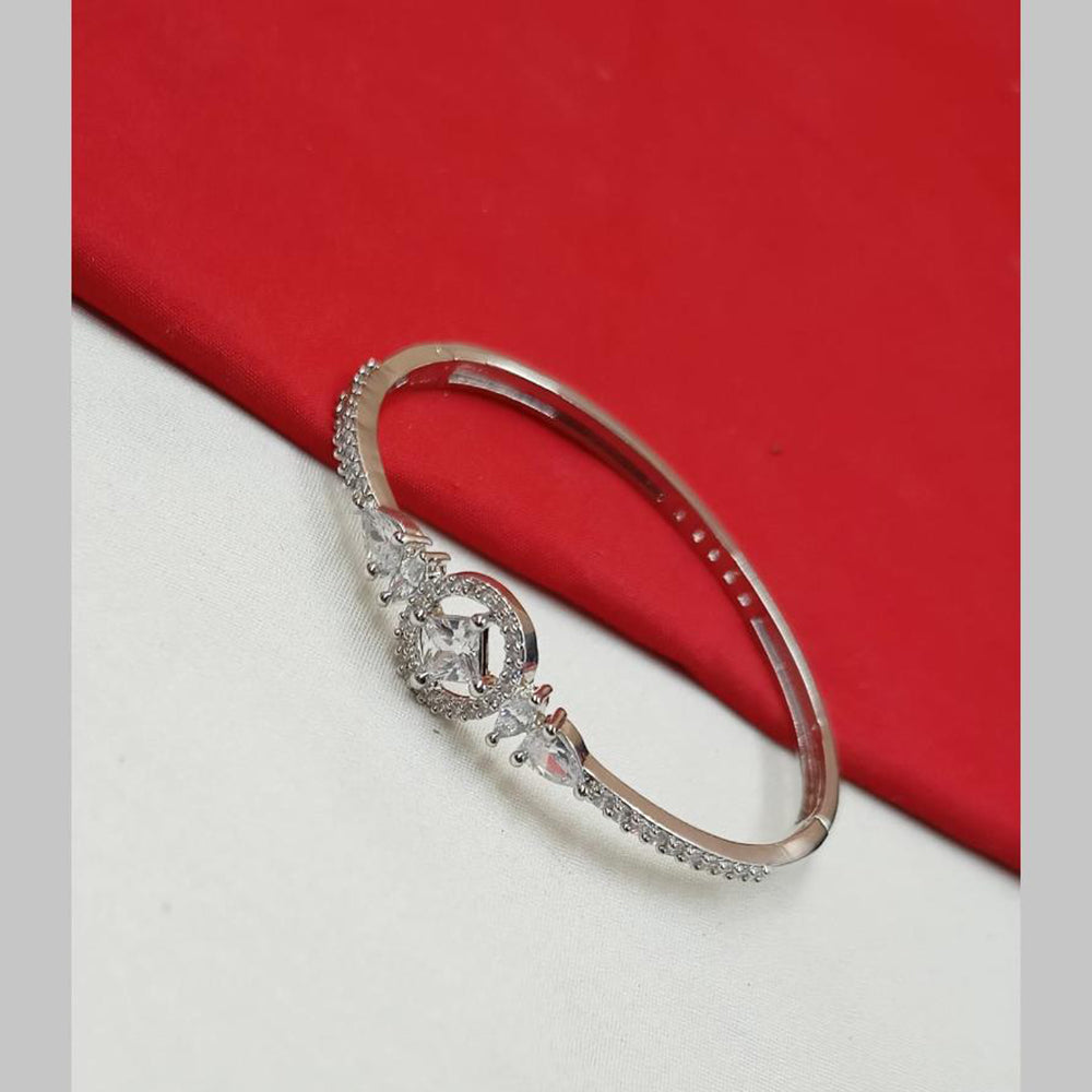 NAFJ Silver Plated Austrian Stone Openable Bracelet