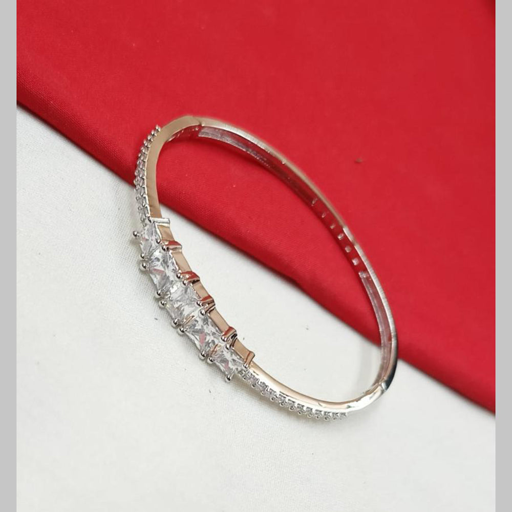 NAFJ Silver Plated Austrian Stone Openable Bracelet