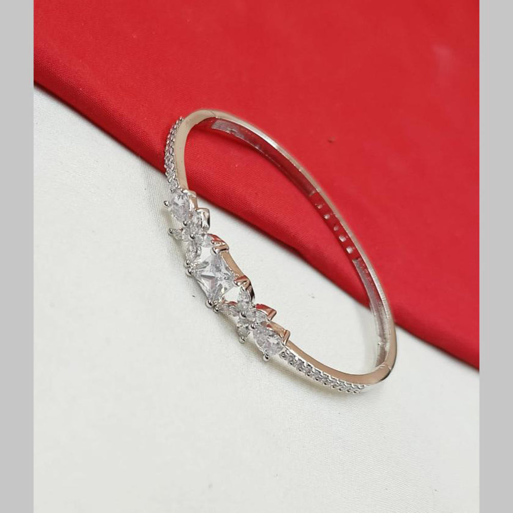 NAFJ Silver Plated Austrian Stone Openable Bracelet