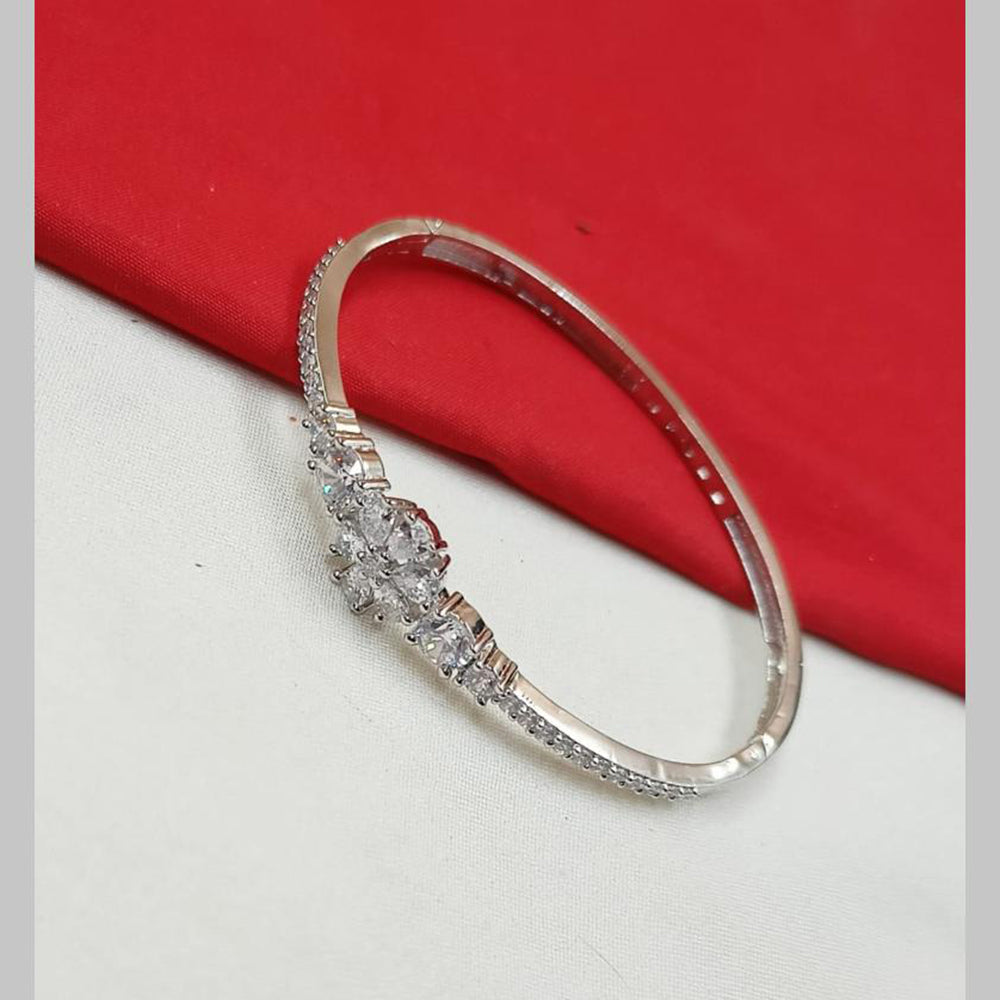 NAFJ Silver Plated Austrian Stone Openable Bracelet
