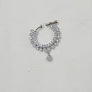 NAFJ Silver Plated Austrian Stone Nose Ring