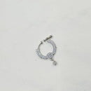 NAFJ Silver Plated Austrian Stone Nose Ring