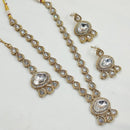 NAFJ Gold Plated Crystal Stone Long Necklace Set
