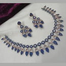 NAFJ 2 Tone Plated American Daimonds Necklace Set