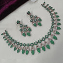 NAFJ 2 Tone Plated American Daimonds Necklace Set