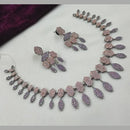 NAFJ 2 Tone Plated American Daimonds Necklace Set