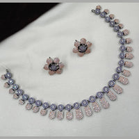 NAFJ 2 Tone Plated American Daimonds Necklace Set