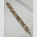 NAFJ Gold Plated Traditional Shiny Crystals And Pearls Sheeshphool