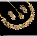 NAFJ Gold Plated Austrain Stone Necklace Set 