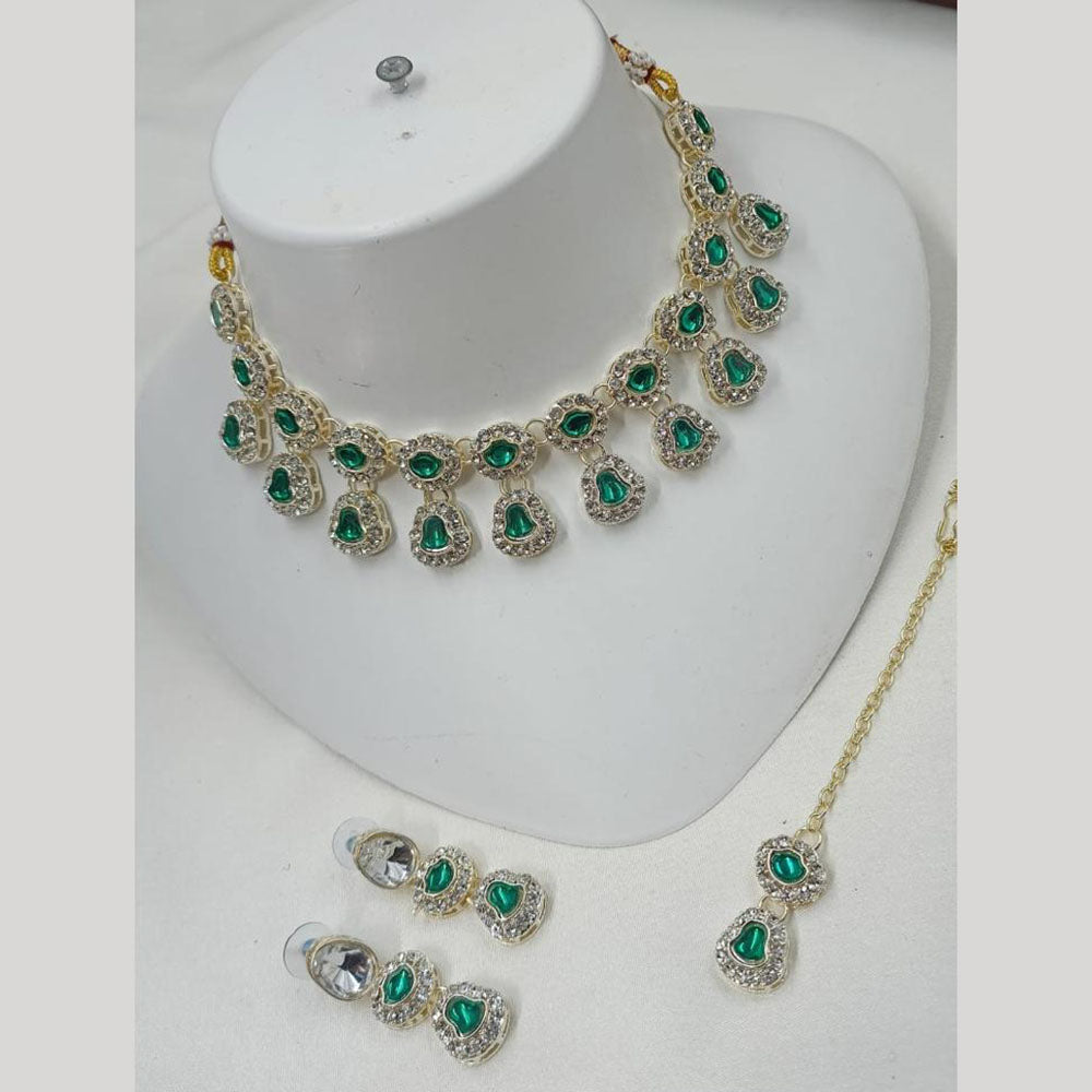 NAFJ Kundan Choker Necklace Set