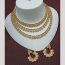 NAFJ Crystal Stone Multi Layer Choker Necklace Set