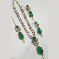NAFJ Polki Kundan Long Necklace Set