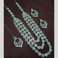 NAFJ Austrian Stone Long Necklace Set