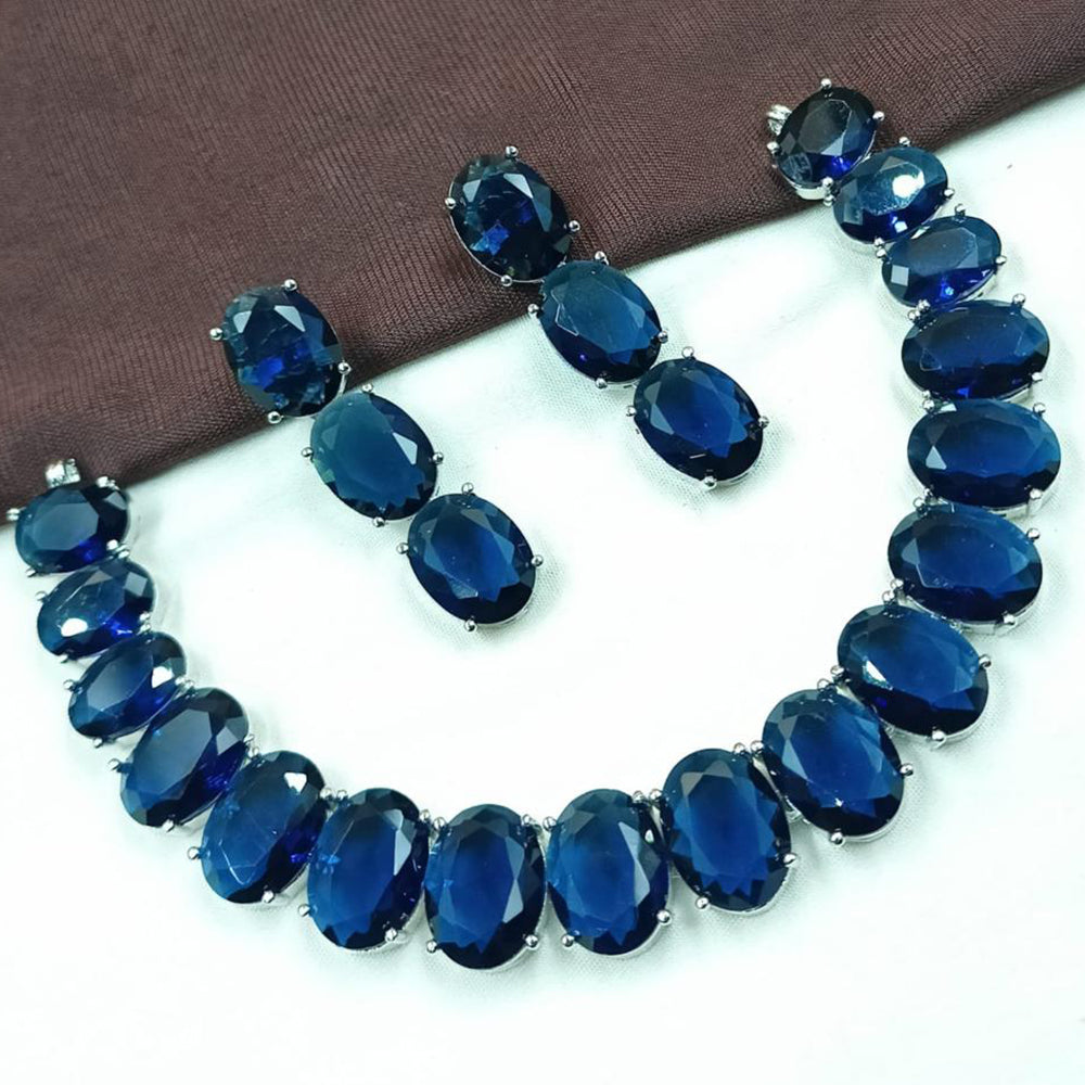NAFJ Crystal Stone Necklace Set