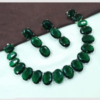 NAFJ Crystal Stone Necklace Set
