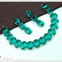 NAFJ Crystal Stone Necklace Set
