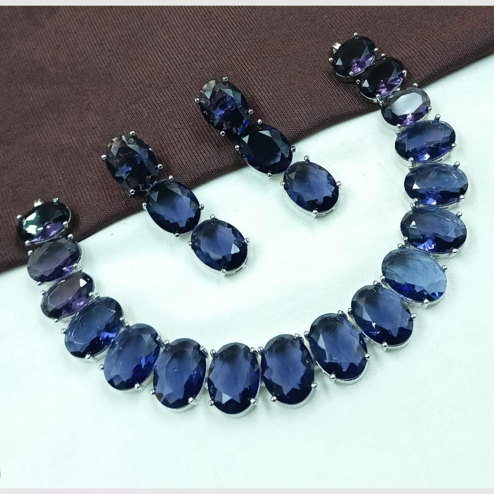 NAFJ Crystal Stone Necklace Set