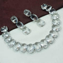 NAFJ Crystal Stone Necklace Set