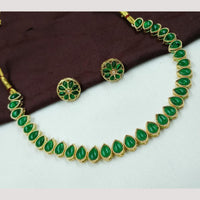 NAFJ Elegant Kundan Stone With Matching Earrings Necklace Set