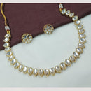 NAFJ Elegant Kundan Stone With Matching Earrings Necklace Set