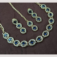 NAFJ Sparkling Crystal And Austrian Stone Designer Necklace Set