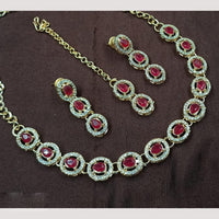 NAFJ Sparkling Crystal And Austrian Stone Designer Necklace Set