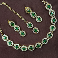 NAFJ Sparkling Crystal And Austrian Stone Designer Necklace Set