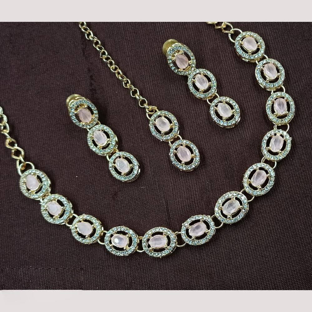 NAFJ Sparkling Crystal And Austrian Stone Designer Necklace Set