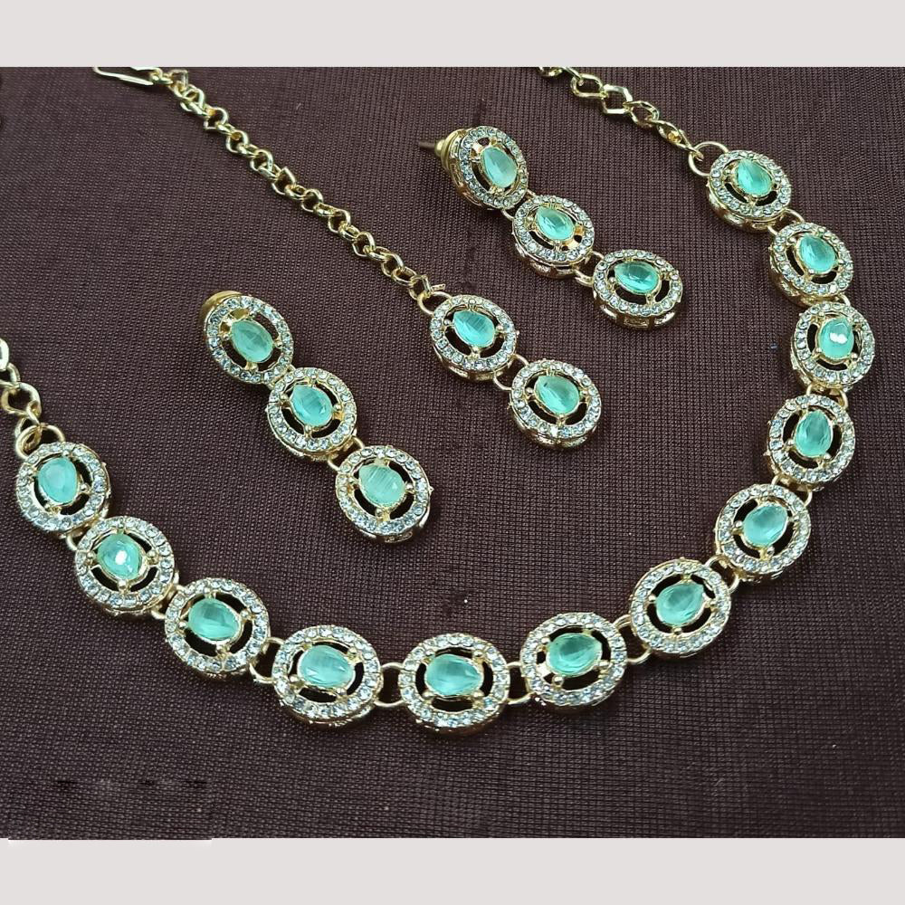 NAFJ Sparkling Crystal And Austrian Stone Designer Necklace Set