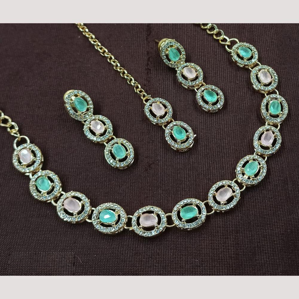 NAFJ Sparkling Crystal And Austrian Stone Designer Necklace Set