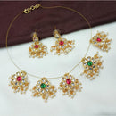 NAFJ Premium Special Occasions Kundan And Pearl Necklace Set 