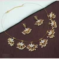 NAFJ Premium Special Occasions Kundan And Pearl Necklace Set