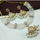 NAFJ Premium Special Occasions Kundan And Pearl Necklace Set 