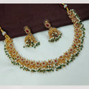 NAFJ Premium Special Occasions Kundan And Pearl Necklace Set