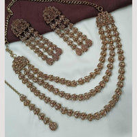 NAFJ Sparkling Crystal And Austrian Stone Designer Necklace Set