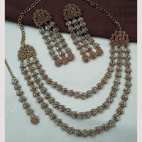 NAFJ Sparkling Crystal And Austrian Stone Designer Necklace Set