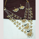 NAFJ Premium Special Occasions Kundan And Pearl Necklace Set 