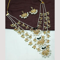 NAFJ Premium Special Occasions Kundan And Pearl Necklace Set 