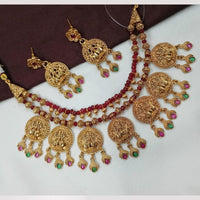 NAFJ Premium Quality Pota Stone And Beads Traditional Necklace Set