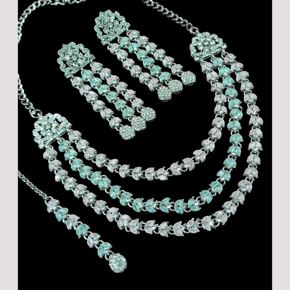 NAFJ Sparkling Crystal And Austrian Stone Designer Necklace Set