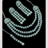 NAFJ Sparkling Crystal And Austrian Stone Designer Necklace Set