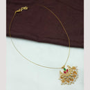 NAFJ Stylish Gold Plated Kundan Stone and Pearl Statement Necklace